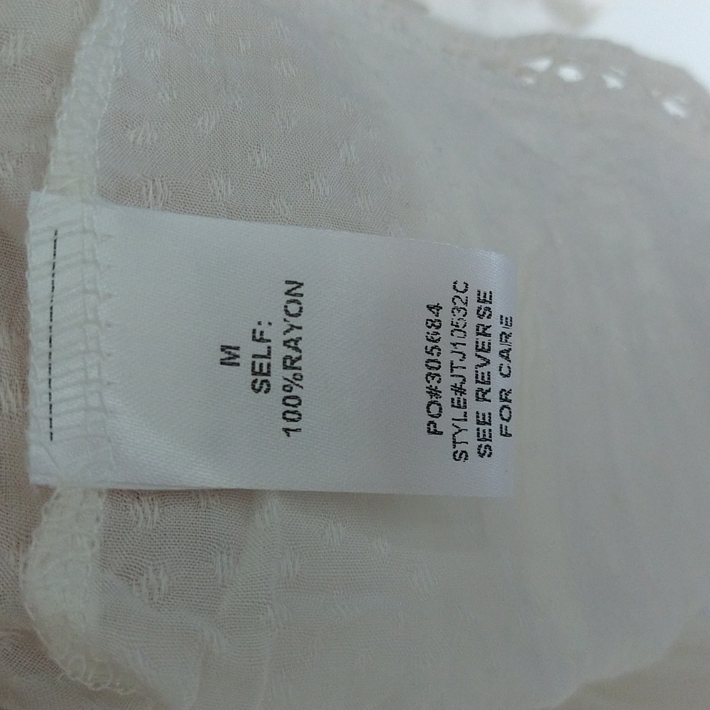 NWT Lizard Thicket Big Waterblue Sky Ivory Delicate Smocked Billow Sleeve Top - Picture 14 of 16